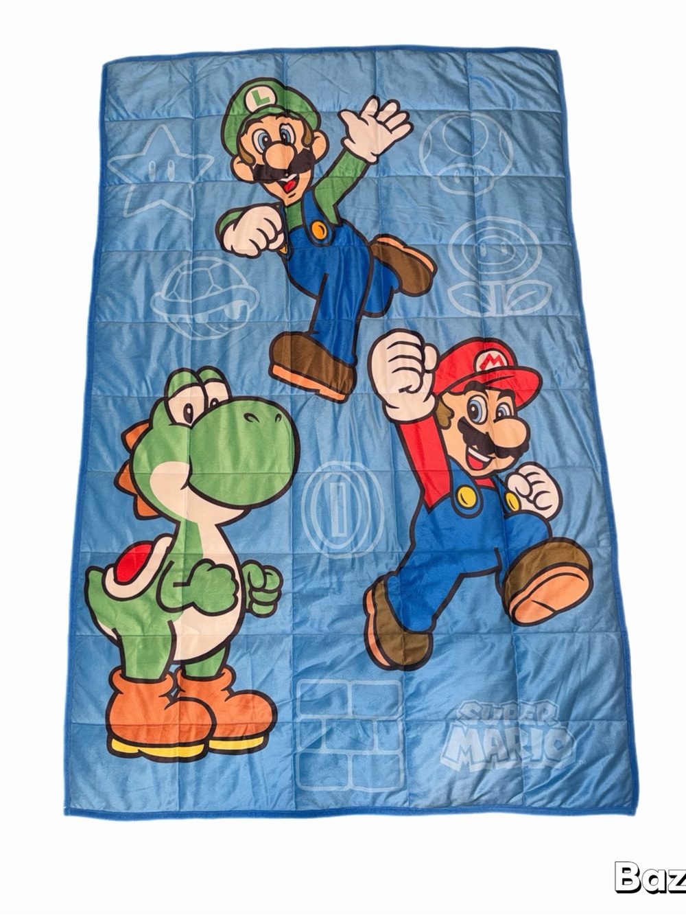 Nintendo Super Mario Luigi Yoshi Weighted Blanket 5lbs 60x38